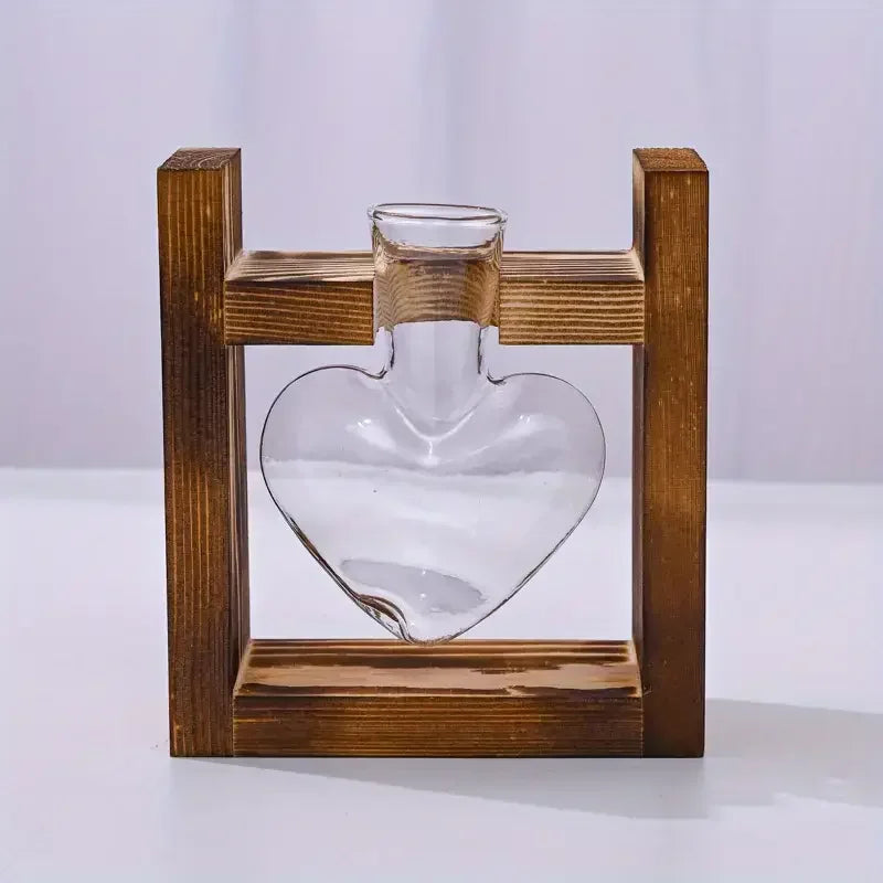 Vasi per piante idroponiche a forma di cuore , vaso in vetro