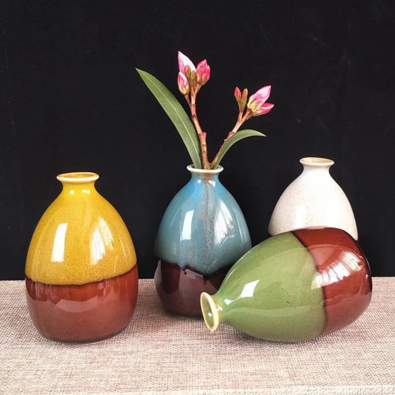 Set 3 mini Vasi Ceramic Colorati Moderni-Lusso e Dimora