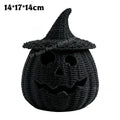 Halloween Decorations Hand-Woven Wicker Pumpkin Lantern Witch Hat Storage Box Home Decorative Statue Ornaments Christmas Decor