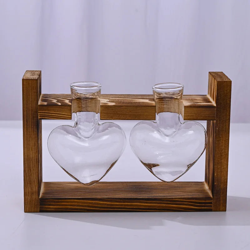 Vasi per piante idroponiche a forma di cuore , vaso in vetro