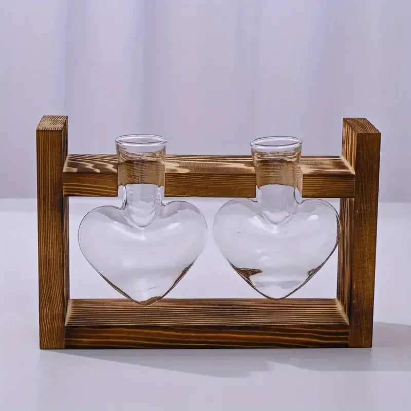 Vasi per piante idroponiche a forma di cuore , vaso in vetro