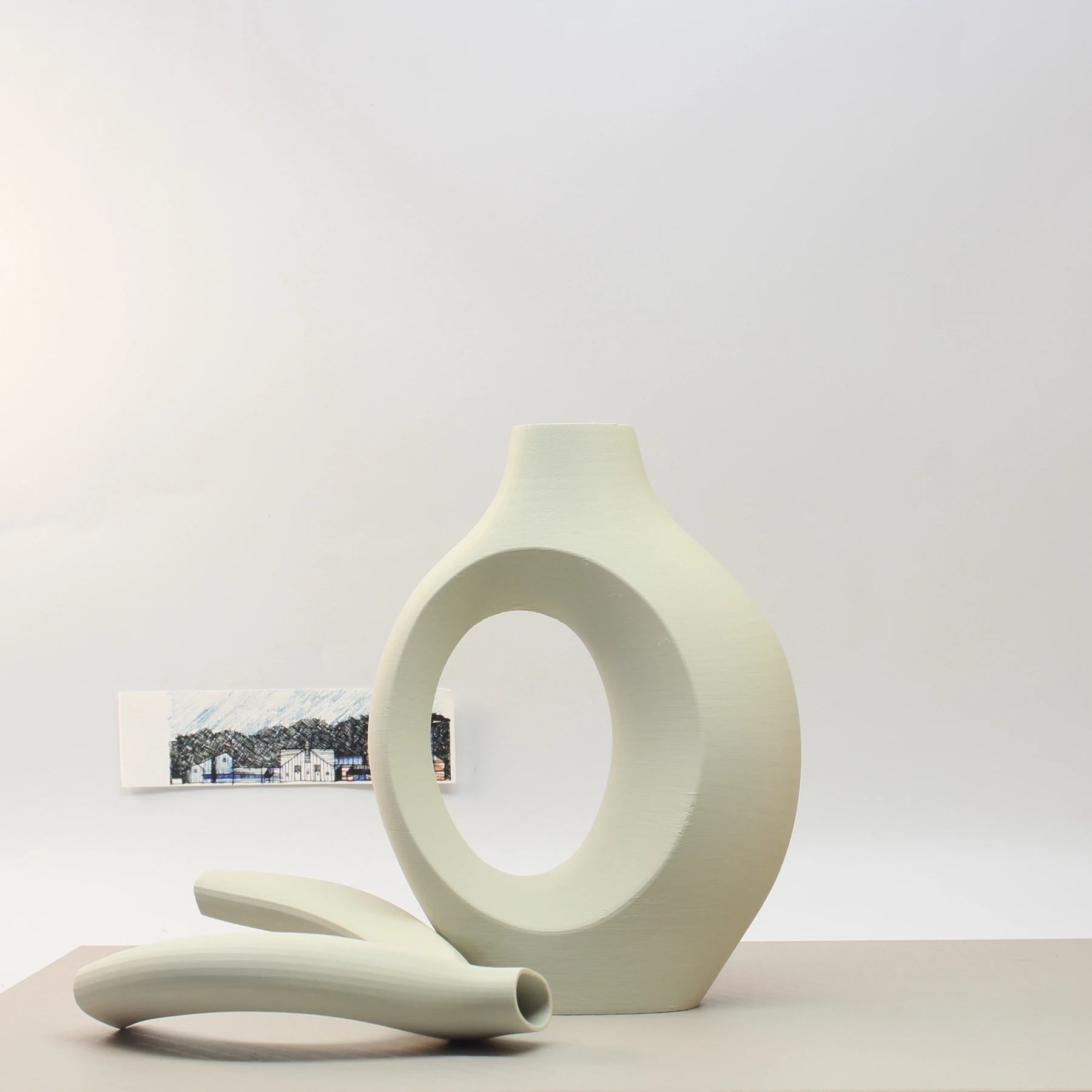set 2 vasi abbraccio in ceramica-design romantico-LUSSO E DIMORA.